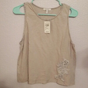 Delia*s Crochet Applique Top M